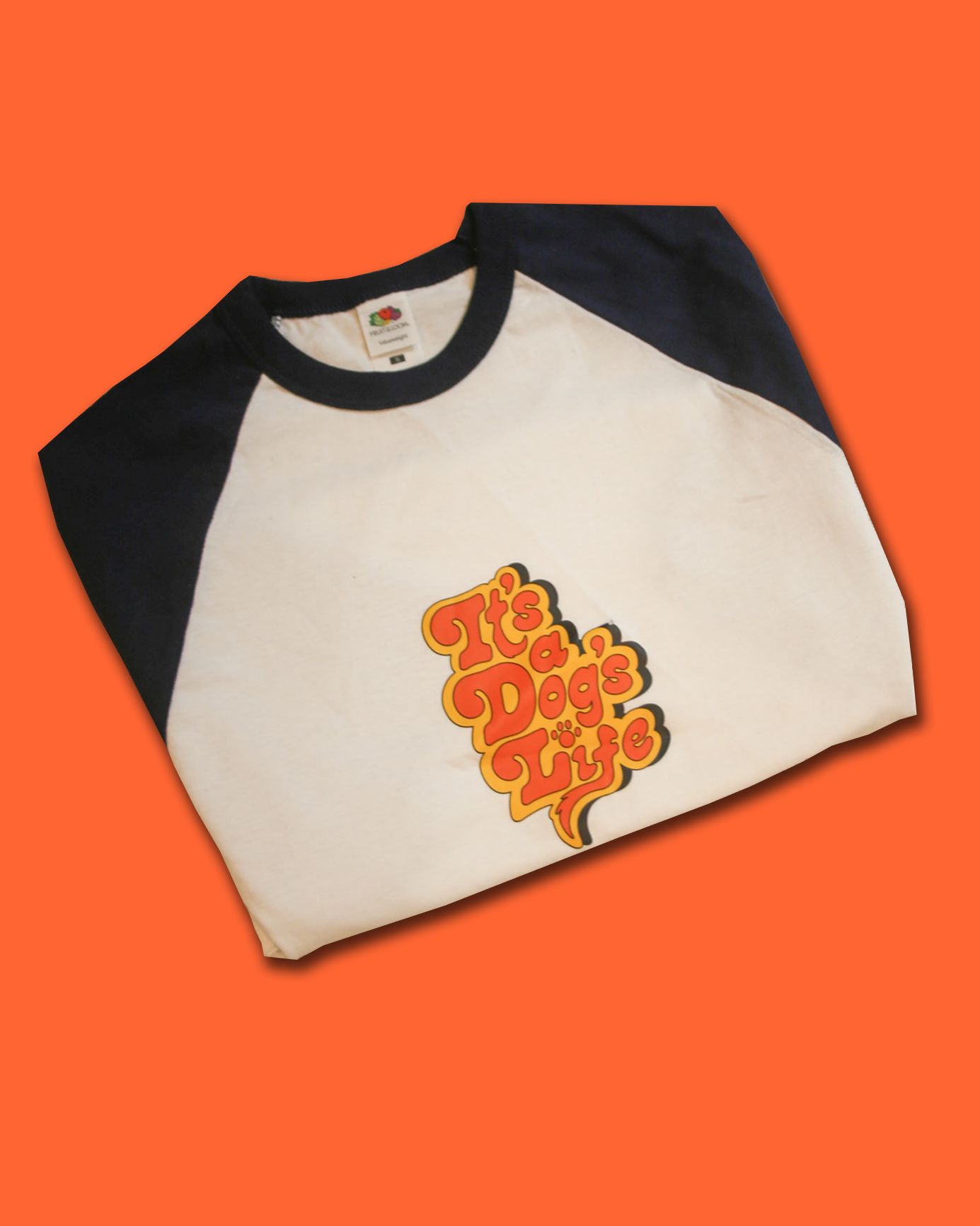 Contrast ‘It’s a Dog’s Life’ Unisex Baseball Shirt
