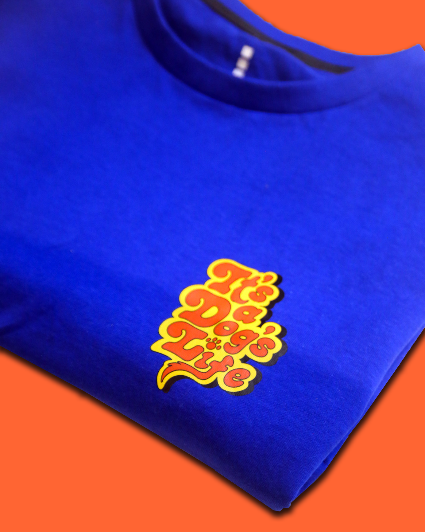 Royal Blue Cotton ‘It’s a Dog’s Life’ Unisex Classic T-shirt