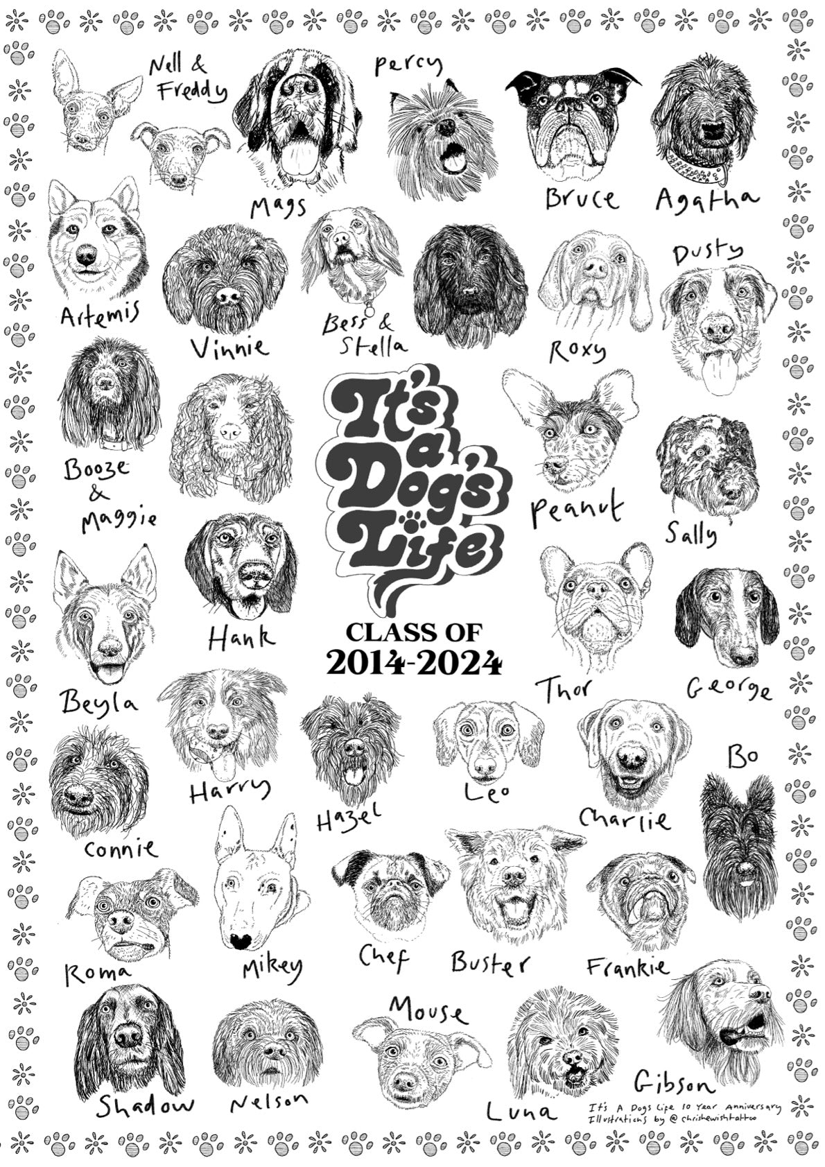 Limited 10 Year Anniversary A4 It’s a Dog’s Life Print